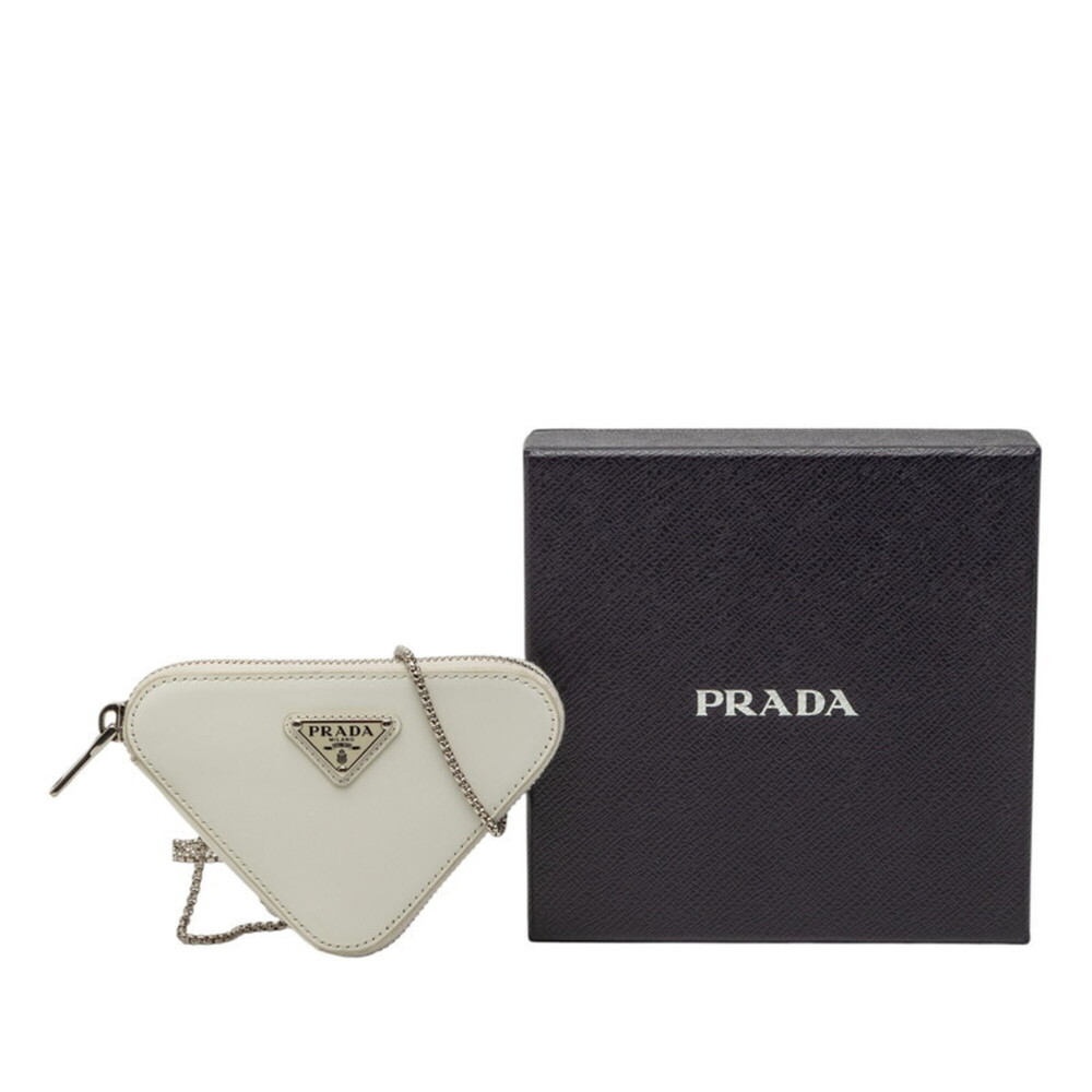 PRADA White Leather Shoulder Bag - Picture 6 of 6